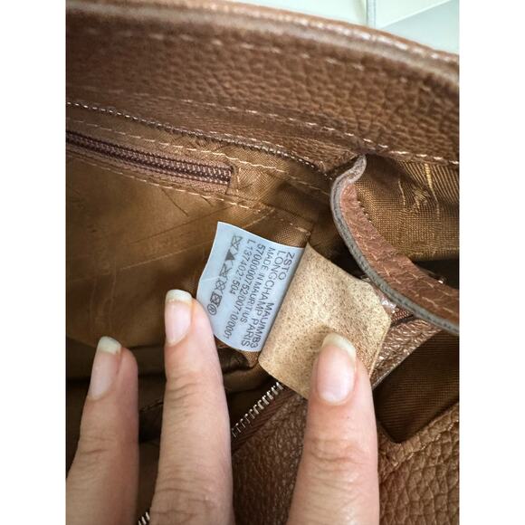 Longchamp Tan Pebbled Leather Tote Bag - Picture 5 of 11